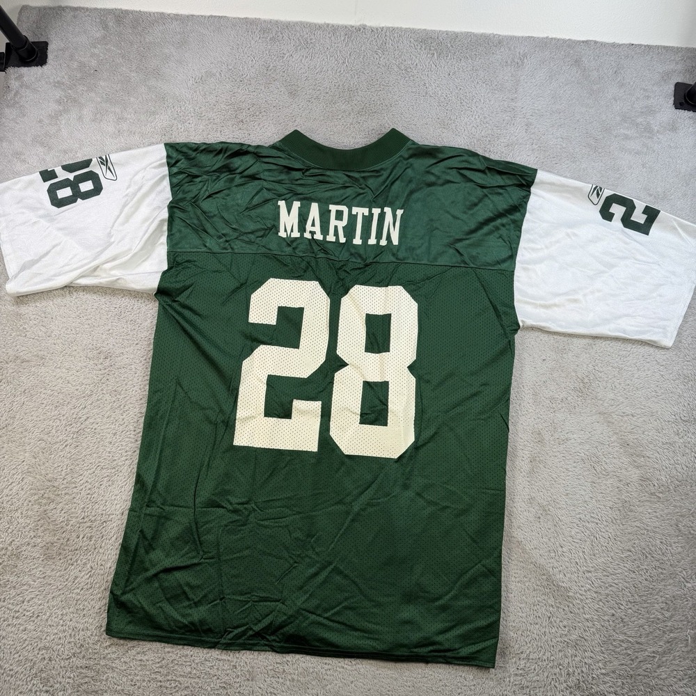 Vintage New York Jets Curtis Martin Jersey Mens Large Green NFL #28 Football
